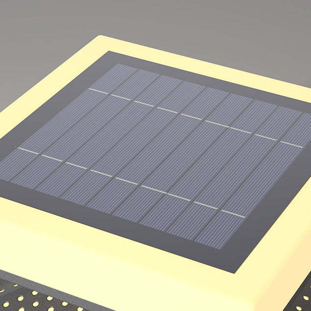 Industrial Solar Stainless Square LED Outdoor Post Light — Warm Light(3000K) / Hardwired - 110V-120V For US/CA