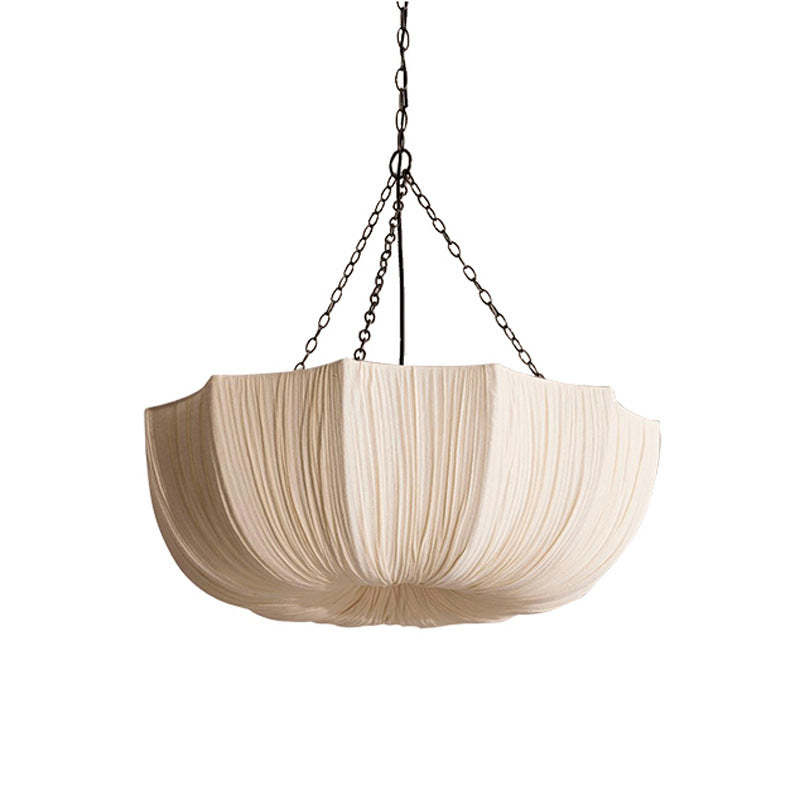 French Petal Fabric Iron Chandelier