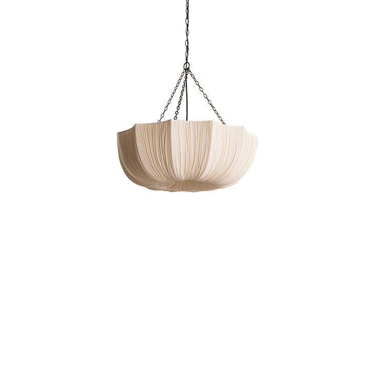 French Petal Fabric Iron Chandelier