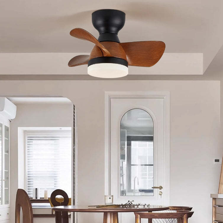 Retro Three Fan Blade Iron Acrylic LED Fan Light