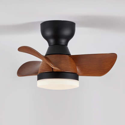 Retro Three Fan Blade Iron Acrylic LED Fan Light
