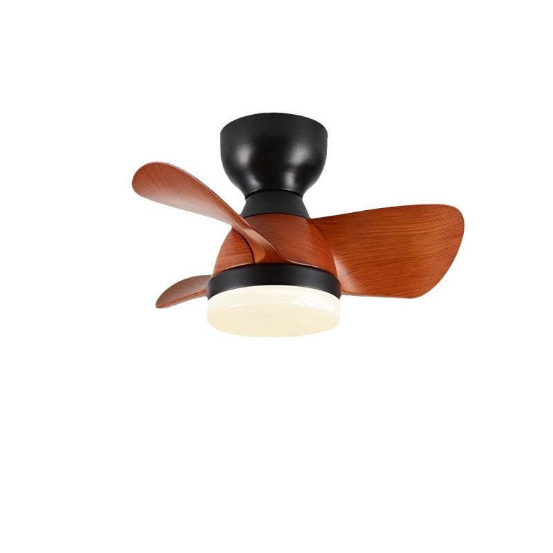 Retro Three Fan Blade Iron Acrylic LED Fan Light