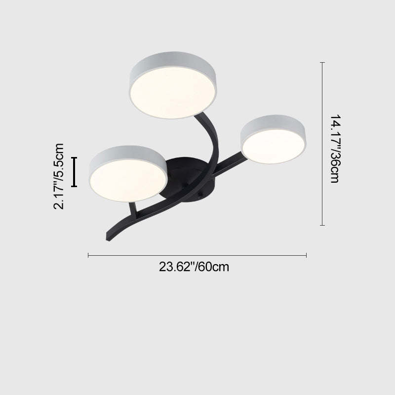 Scandinavian Tree Branch Dome Ceiling Light — 3 - White / White Light (5000K) / 220V-240V For UK/AU