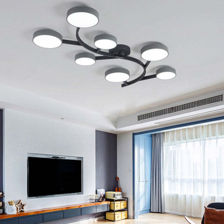 Scandinavian Tree Branch Dome Ceiling Light — 3 - White / White Light (5000K) / 110V-120V For US/CA
