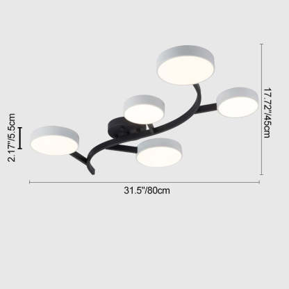 Scandinavian Tree Branch Dome Ceiling Light — 3 - Black / Warm Light(3000K) / 110V-120V For US/CA