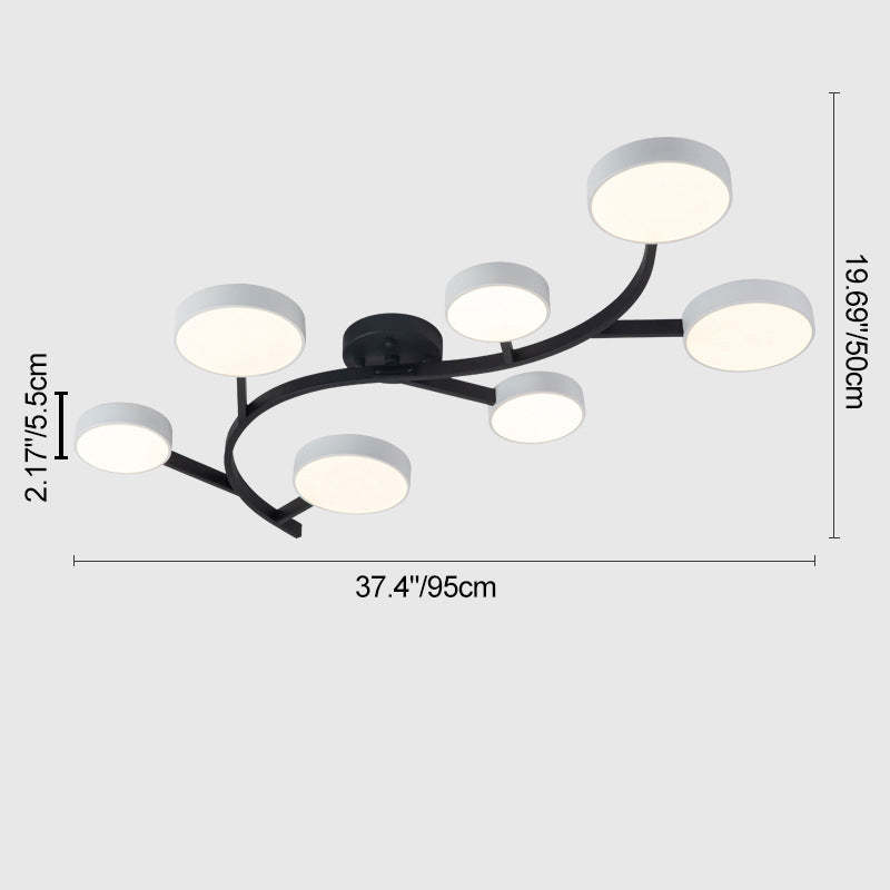 Scandinavian Tree Branch Dome Ceiling Light — 3 - Black / Warm Light(3000K) / 220V-240V For UK/AU