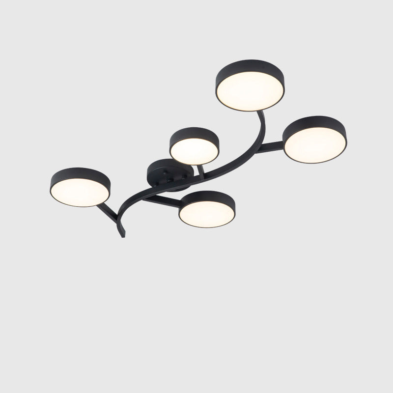 Scandinavian Tree Branch Dome Ceiling Light — 3 - Gray / White Light (5000K) / 220V-240V For UK/AU