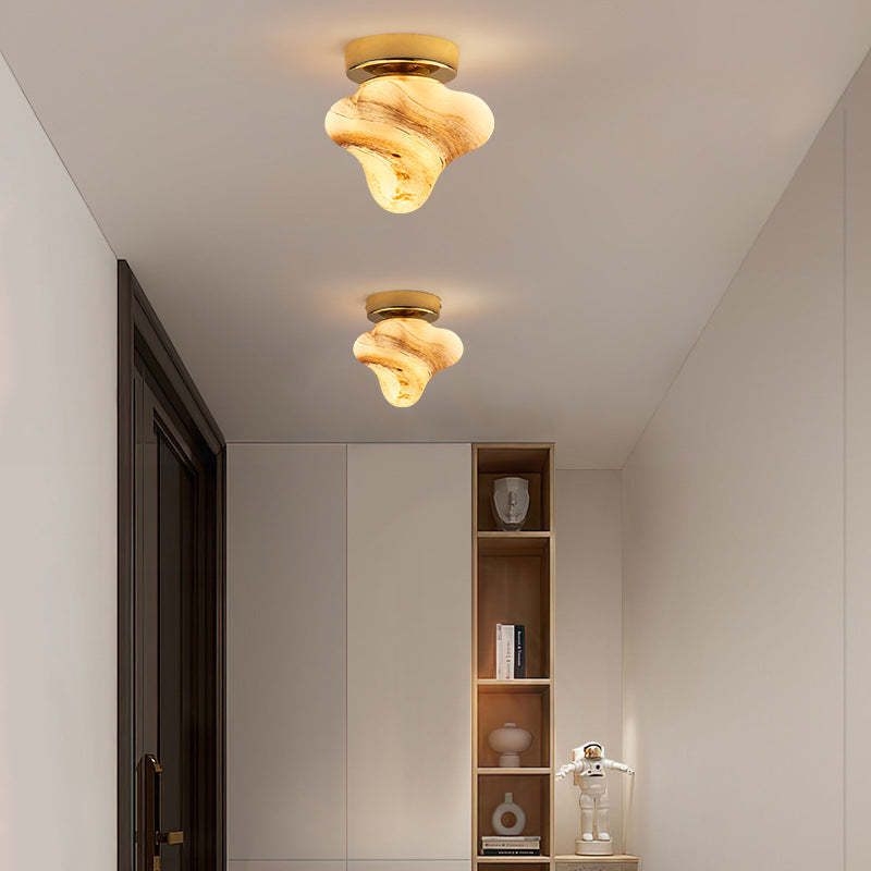 Contemporary Starfish Glass Dome Ceiling Light