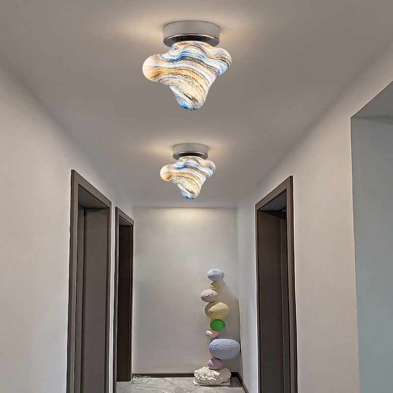 Contemporary Starfish Glass Dome Ceiling Light