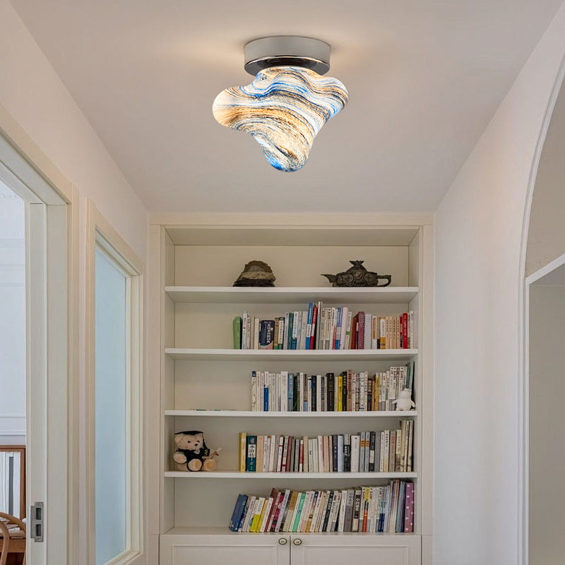 Contemporary Starfish Glass Dome Ceiling Light
