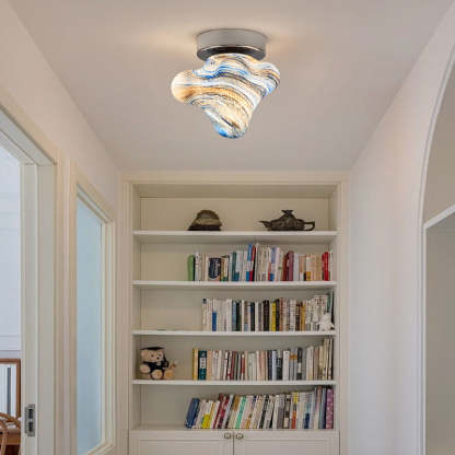 Contemporary Starfish Glass Dome Ceiling Light