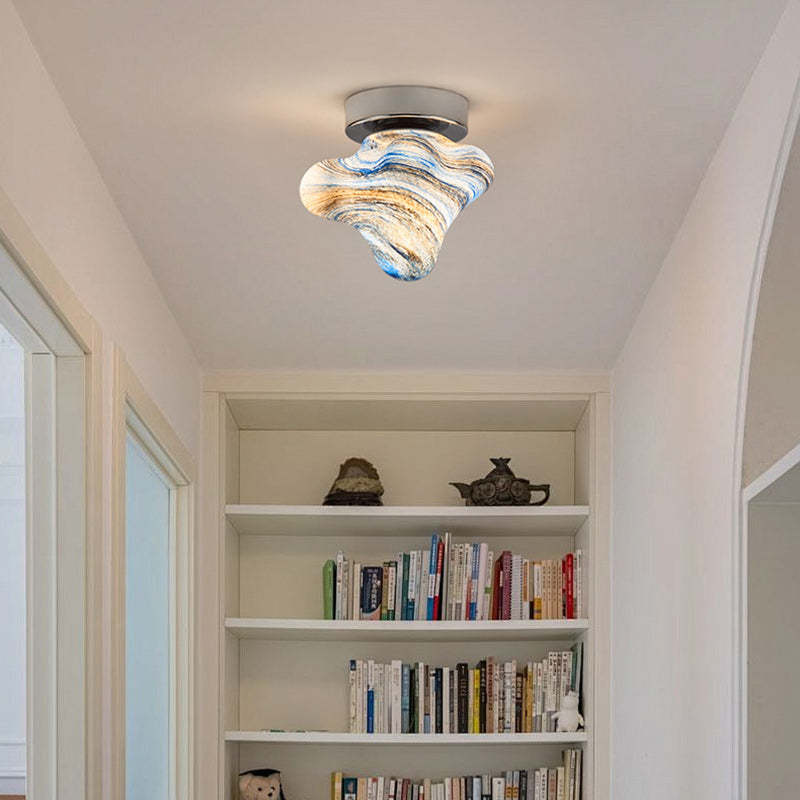Contemporary Starfish Glass Dome Ceiling Light