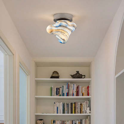 Contemporary Starfish Glass Dome Ceiling Light