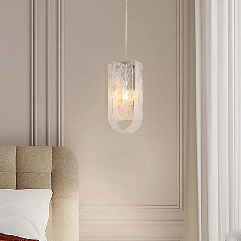 French Dome Geometry Transparent Glass Chandelier