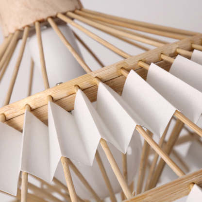 Japanese Dome Umbrella Bamboo Parchment Weaving Chandelier — 220V-240V For UK/AU