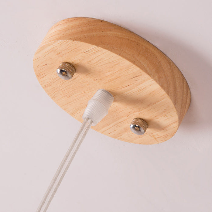 Japanese Dome Umbrella Bamboo Parchment Weaving Chandelier — 220V-240V For UK/AU