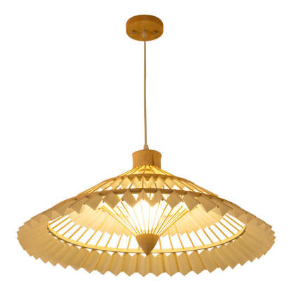 Japanese Dome Umbrella Bamboo Parchment Weaving Chandelier
