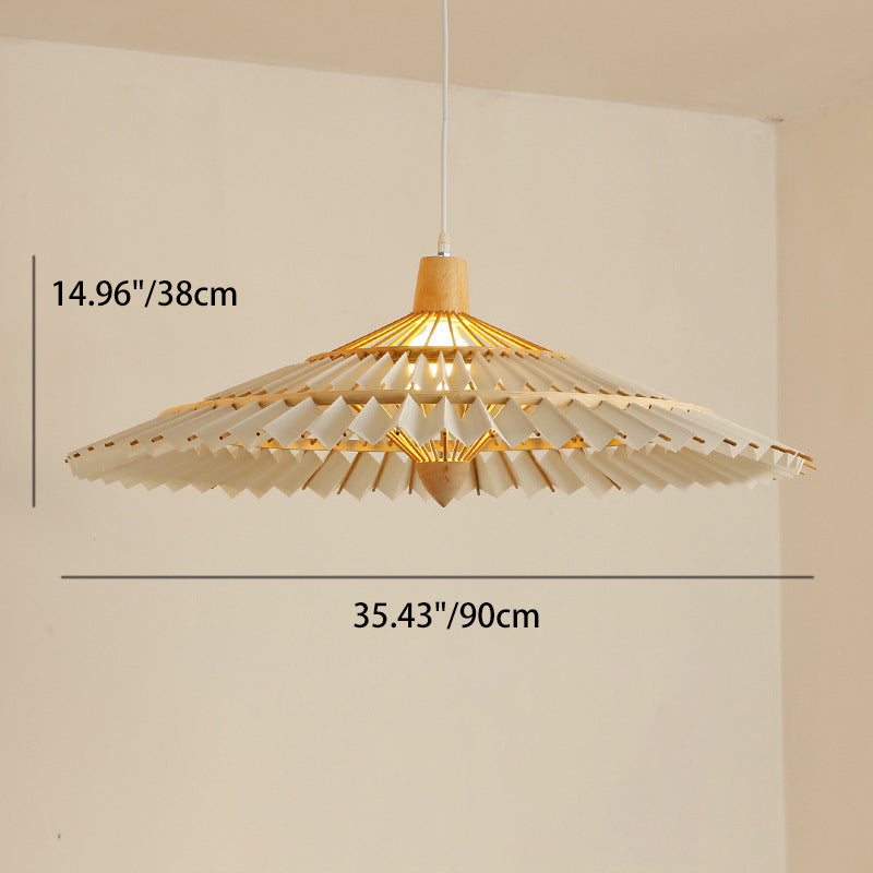 Japanese Dome Umbrella Bamboo Parchment Weaving Chandelier — 110V-120V For US/CA