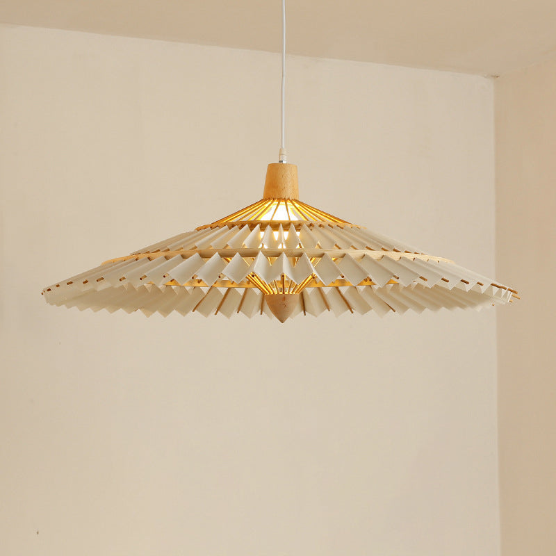 Japanese Dome Umbrella Bamboo Parchment Weaving Chandelier