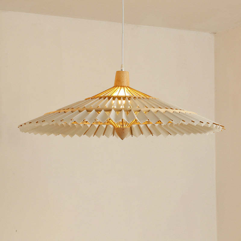 Japanese Dome Umbrella Bamboo Parchment Weaving Chandelier