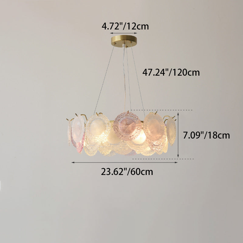 French Dome Pearl Iron Glass Chandelier — With Pearls / 110V-120V For US/CA