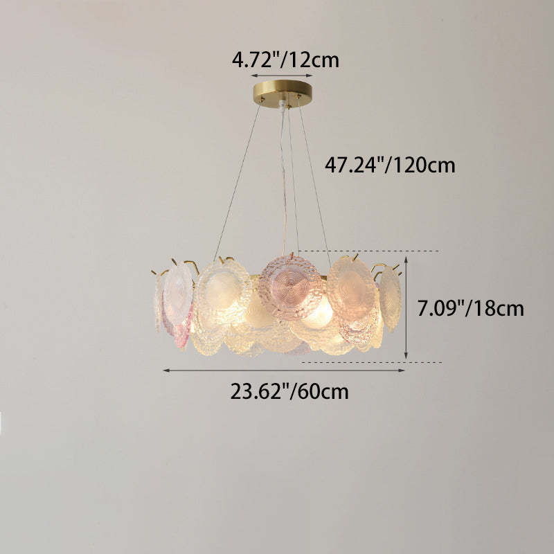 French Dome Pearl Iron Glass Chandelier — With Pearls / 110V-120V For US/CA