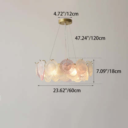 French Dome Pearl Iron Glass Chandelier — With Pearls / 110V-120V For US/CA