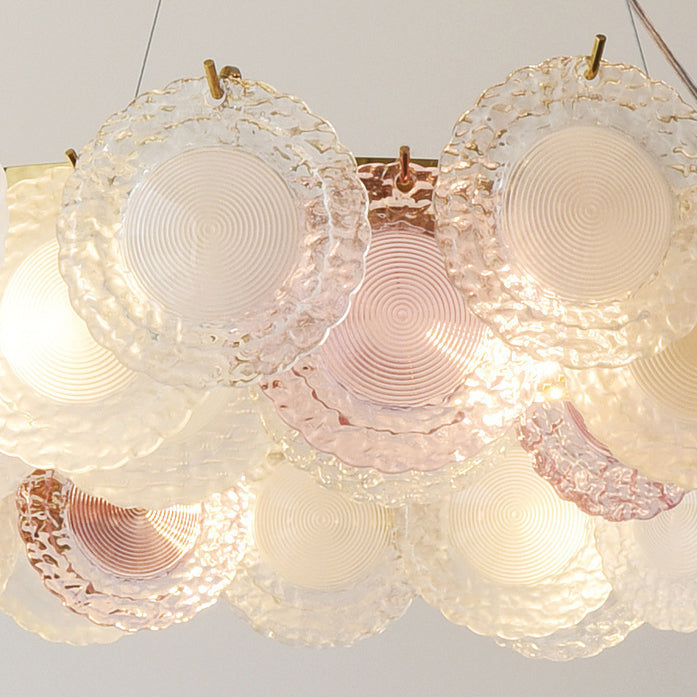 French Dome Pearl Iron Glass Chandelier — Without Pearls / 220V-240V For UK/AU