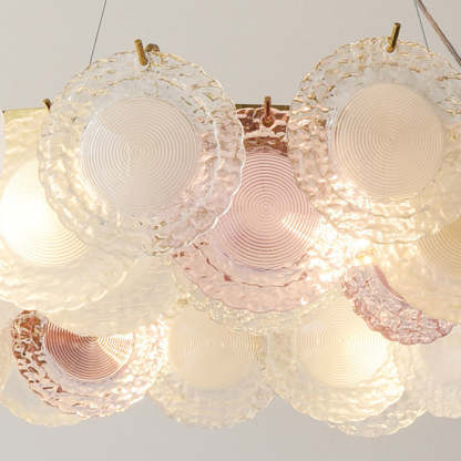 French Dome Pearl Iron Glass Chandelier — Without Pearls / 220V-240V For UK/AU