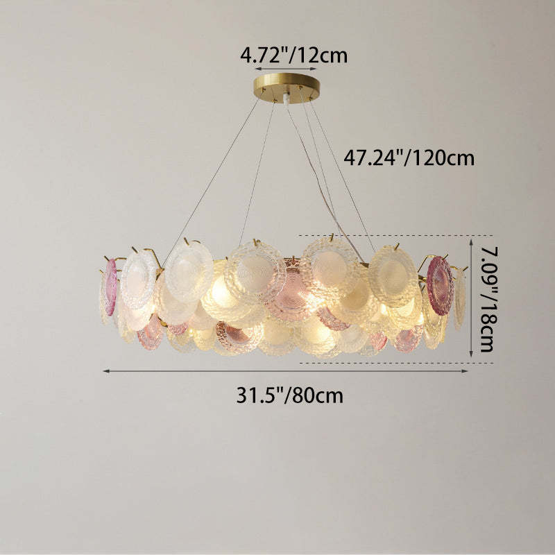 French Dome Pearl Iron Glass Chandelier — With Pearls / 220V-240V For UK/AU