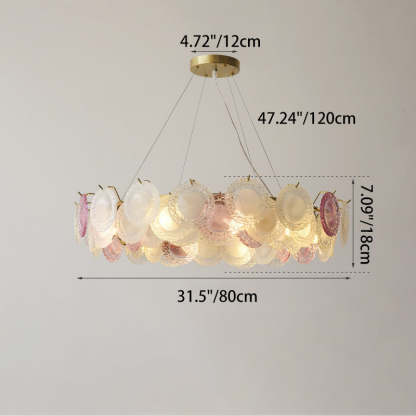 French Dome Pearl Iron Glass Chandelier — With Pearls / 220V-240V For UK/AU