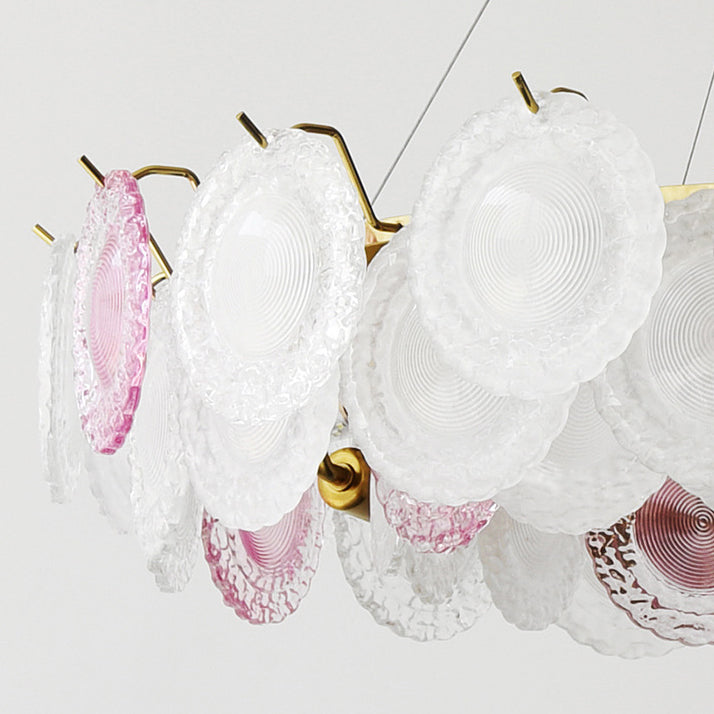 French Dome Pearl Iron Glass Chandelier — With Pearls / 110V-120V For US/CA