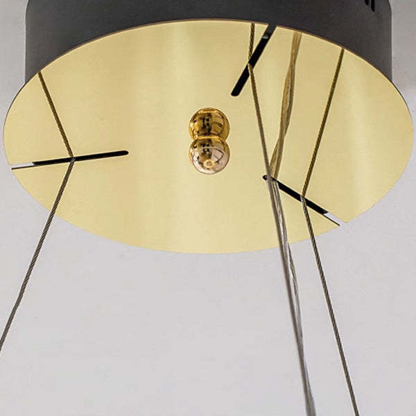 French Dome Snowflake Double Layer Iron Glass Chandelier