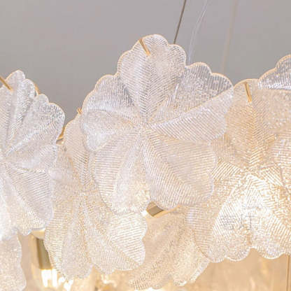 French Dome Snowflake Double Layer Iron Glass Chandelier