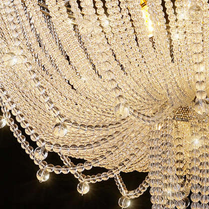 Modern Semicircle Butterflies Crystal Glass Chandelier