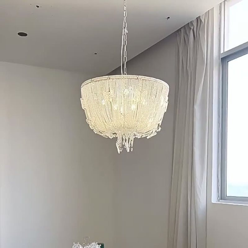 Modern Semicircle Butterflies Crystal Glass Chandelier