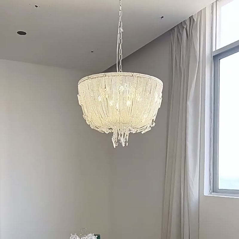 Modern Semicircle Butterflies Crystal Glass Chandelier