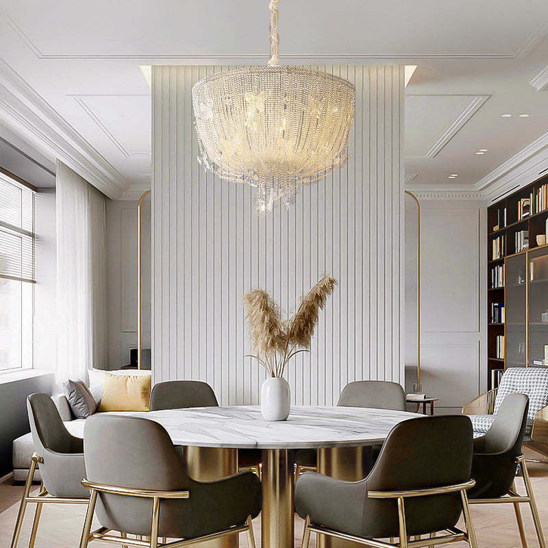Modern Semicircle Butterflies Crystal Glass Chandelier — Small - 4 / 110V-120V For US/CA