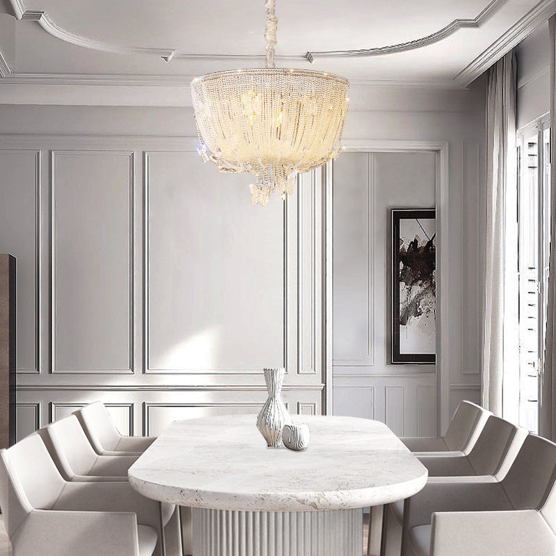 Modern Semicircle Butterflies Crystal Glass Chandelier — Small - 4 / 220V-240V For UK/AU