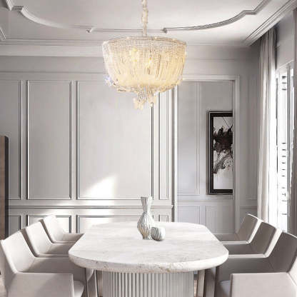 Modern Semicircle Butterflies Crystal Glass Chandelier — Small - 4 / 220V-240V For UK/AU