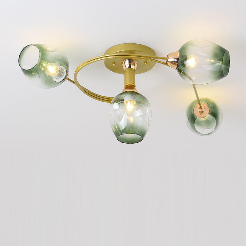 Nordic Gradient Iron Dome 4/6-Light Ceiling Light