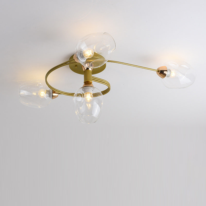 Nordic Gradient Iron Dome 4/6-Light Ceiling Light