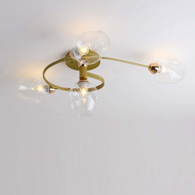 Nordic Gradient Iron Dome 4/6-Light Ceiling Light