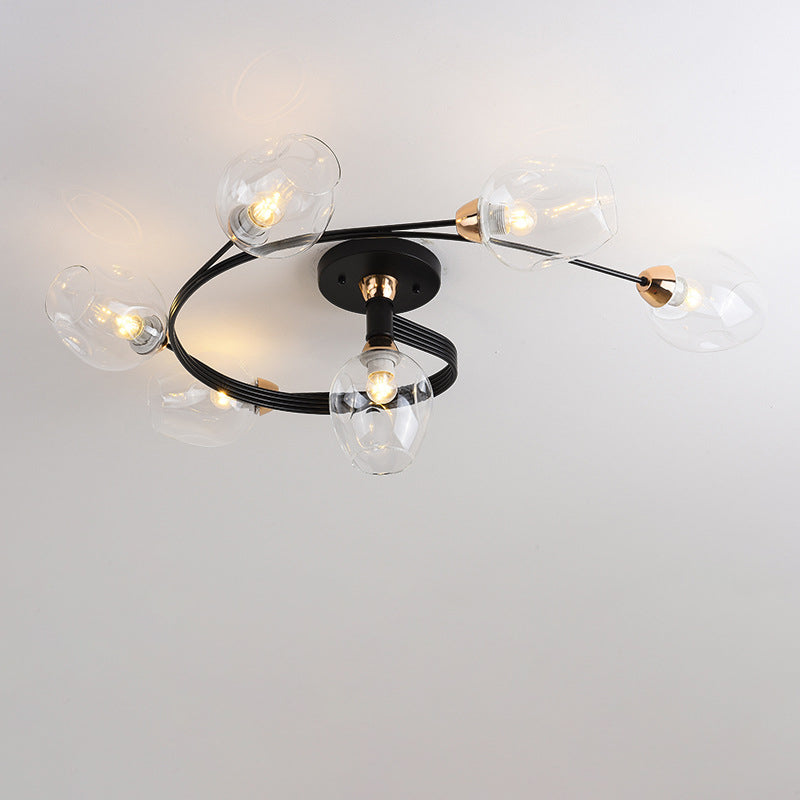 Nordic Gradient Iron Dome 4/6-Light Ceiling Light
