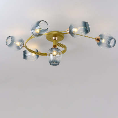 Nordic Gradient Iron Dome 4/6-Light Ceiling Light