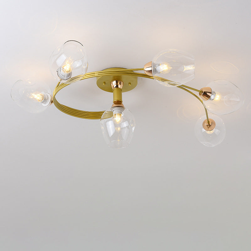 Nordic Gradient Iron Dome 4/6-Light Ceiling Light