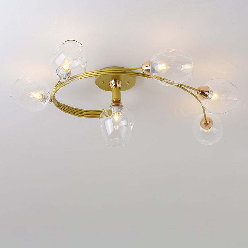 Nordic Gradient Iron Dome 4/6-Light Ceiling Light