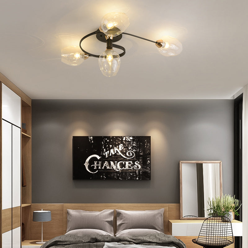 Nordic Gradient Iron Dome 4/6-Light Ceiling Light