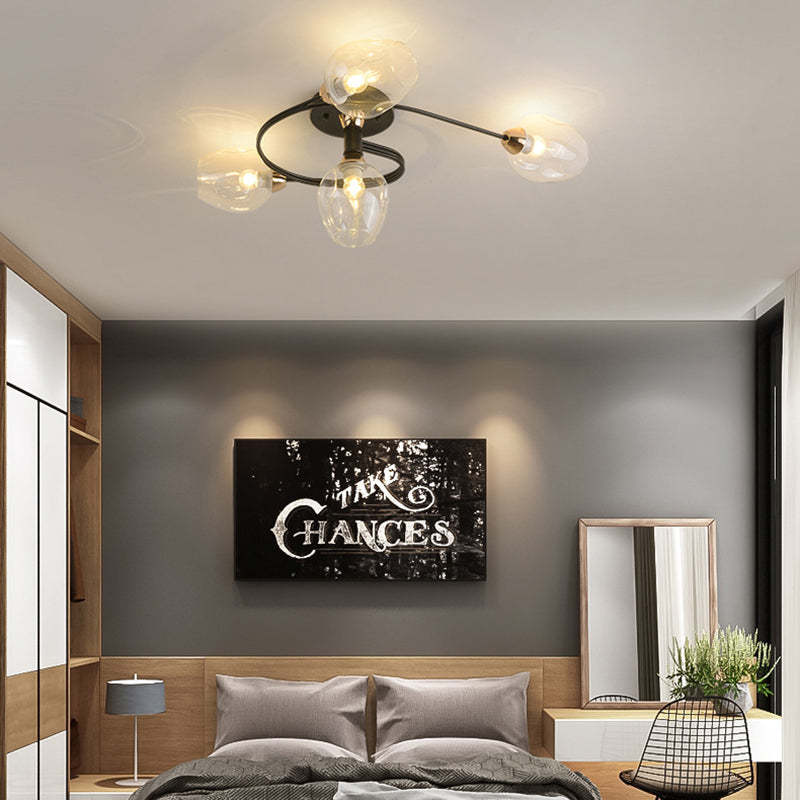 Nordic Gradient Iron Dome 4/6-Light Ceiling Light