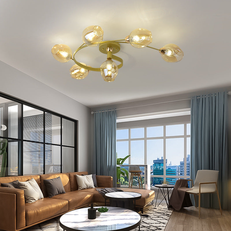 Nordic Gradient Iron Dome 4/6-Light Ceiling Light